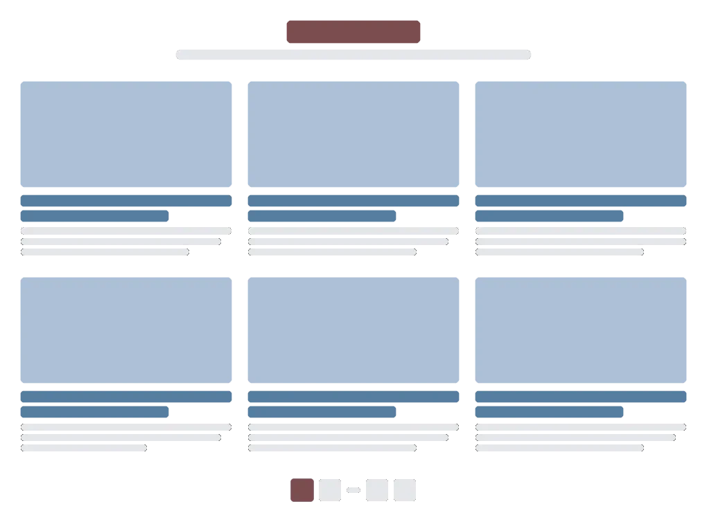 Skeleton graphic of our VA blog page.