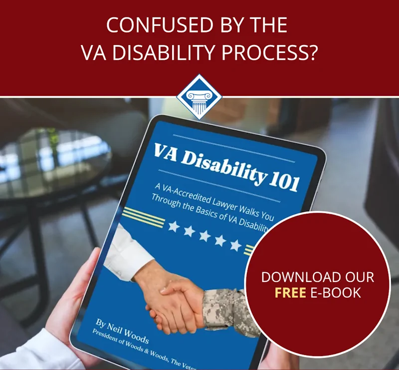 Confused by the VA disability process? Know what to expect. Download our VA Disability 101 e-book.