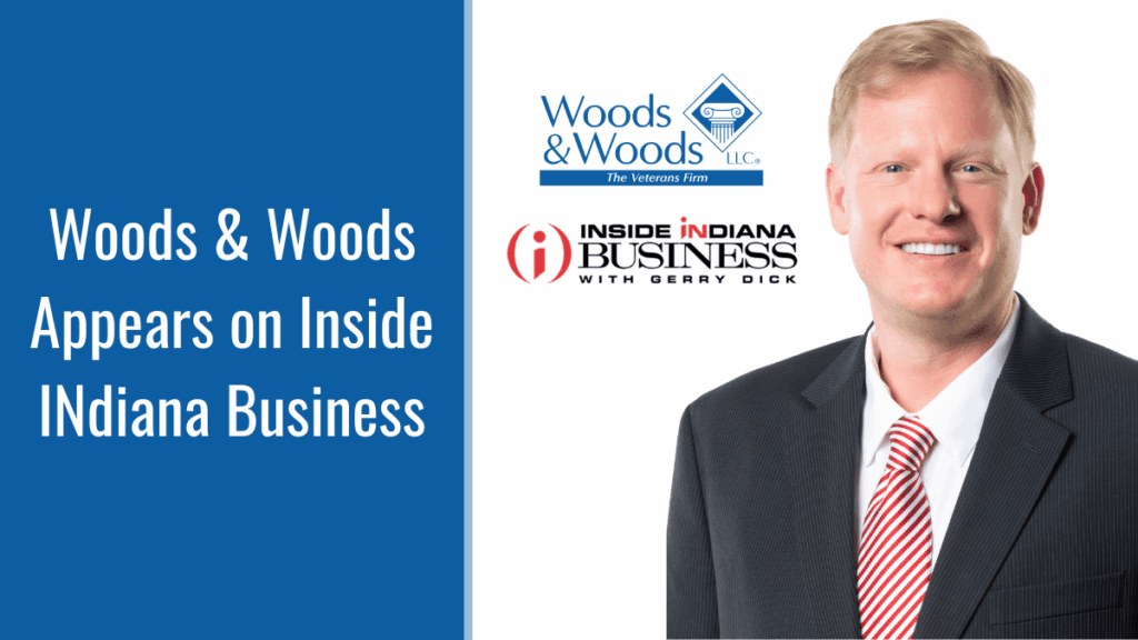 An image of Neil Woods alongside the Woods & Woods and Inside Indiana Business logos